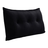 Rectangular Headboard Reading Body Pillow Velvet-Black